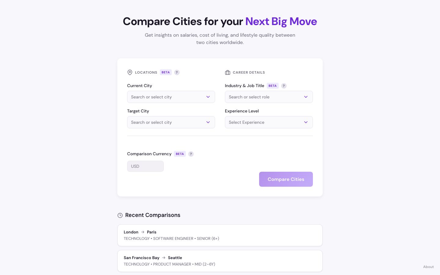 City Comparison